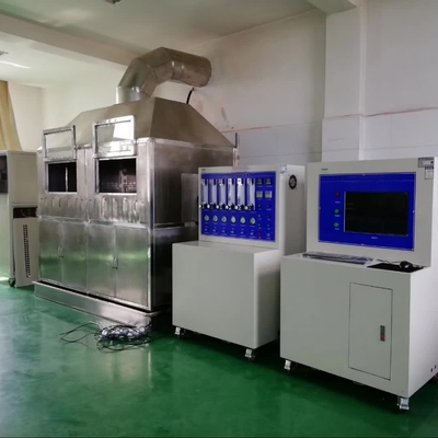 Taşlanmış mobilyaların, yaylı yumuşak yatakların ve kanepelerin yanma karşıt özelliklerini test eden ekipman