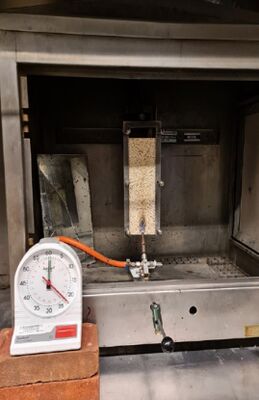 EN ISO 11925 İnşaat malzemelerinin yanıcılık testi - Tek yangın kaynağı testi