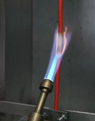 ASTM D 6096-21 DX8363 Tek kablo için dikey alev testi IEC 60332-1