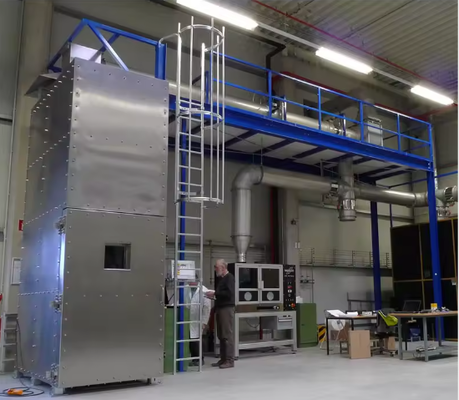 Yükseltici Kablo Dikey Alev Test Mili UL1666 Fiber Optik Yanma Odası 7.12m